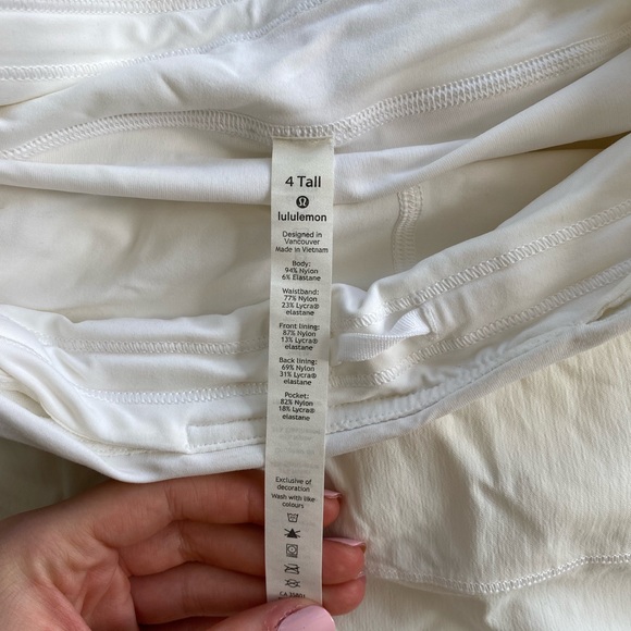 LULU LEMON WHITE PACE RIVAL SKIRT - Picture 6 of 7